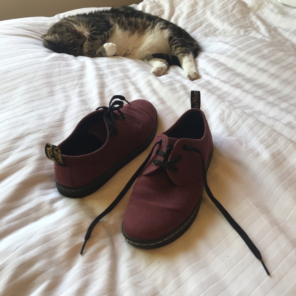 Dr. Martin maroon shoes